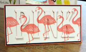 Stampin' Up! Pop of Paradise Flamingo Eclipse Card by Shirley Casey