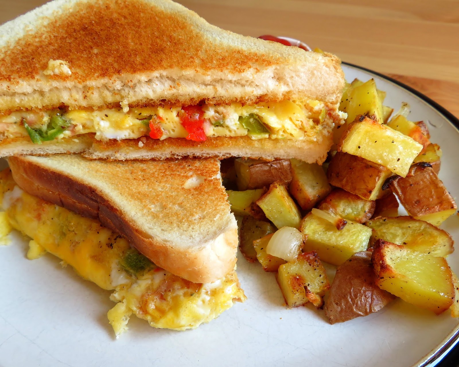 The English Kitchen Baked Western Sandwich with Oven Hash Browns