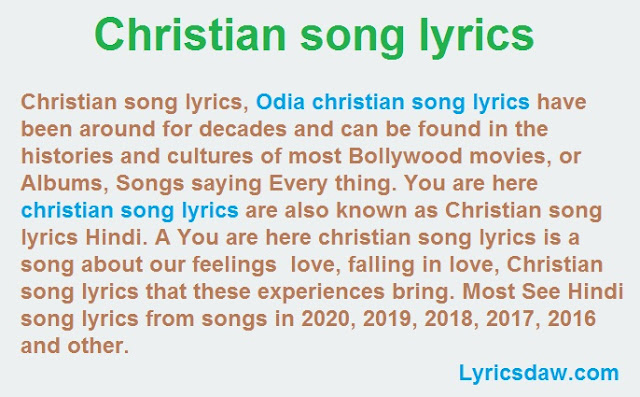 Christian song lyrics