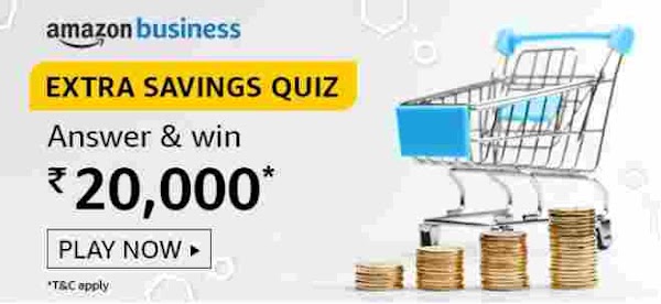 Amazon Extra Savings Quiz Answers Win – Rs.20000