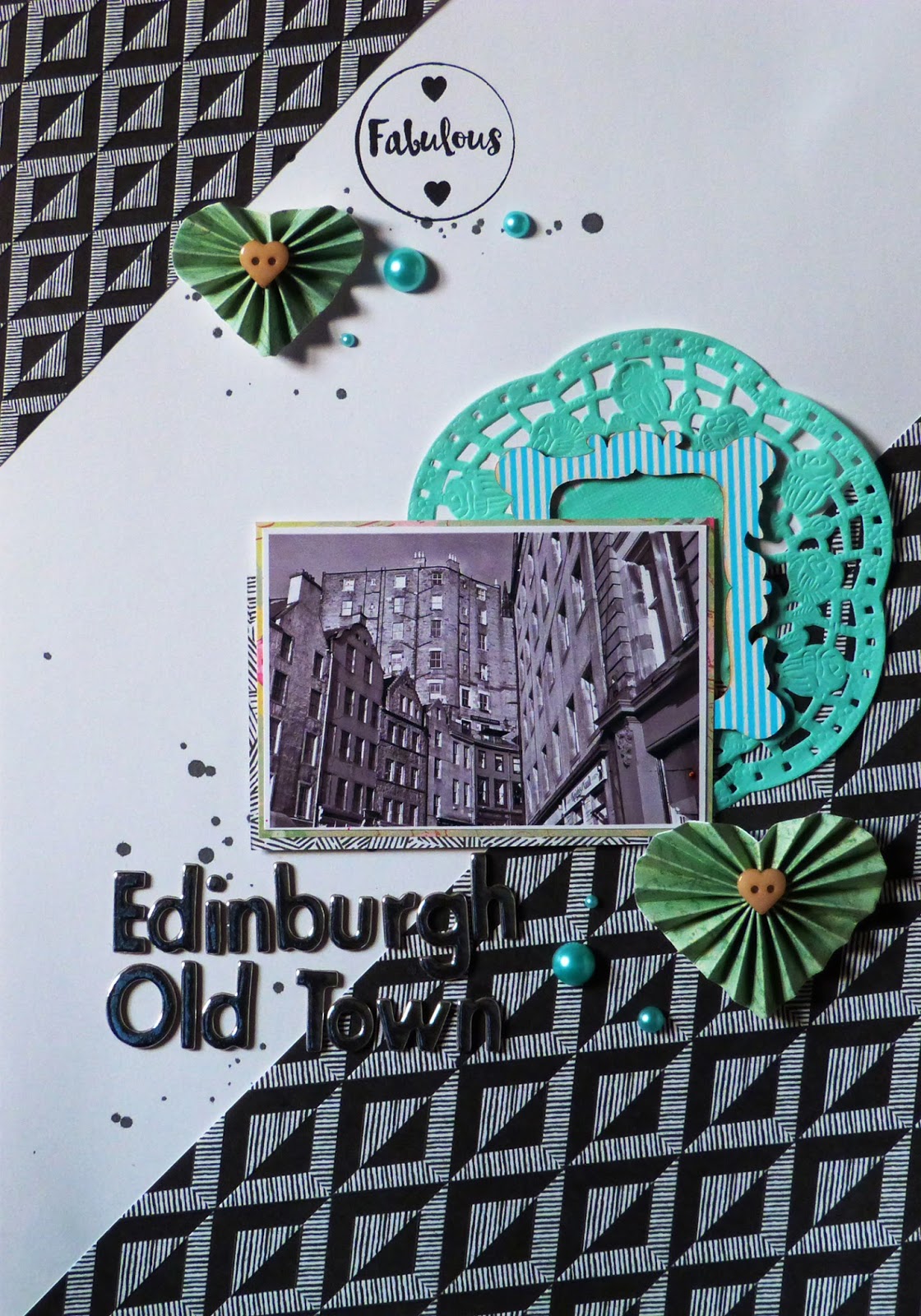 Emily Grant Design Edinburgh Old Town A4 Scrapbook Layout First
