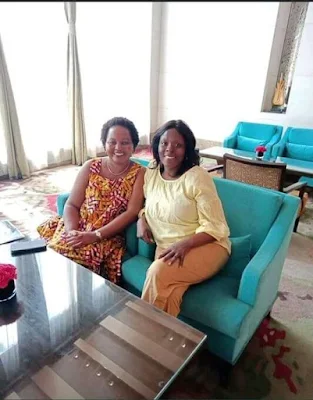 Photos of Pauline Kamau with Anne Waiguru in both NYS and Kirinyaga county sagas