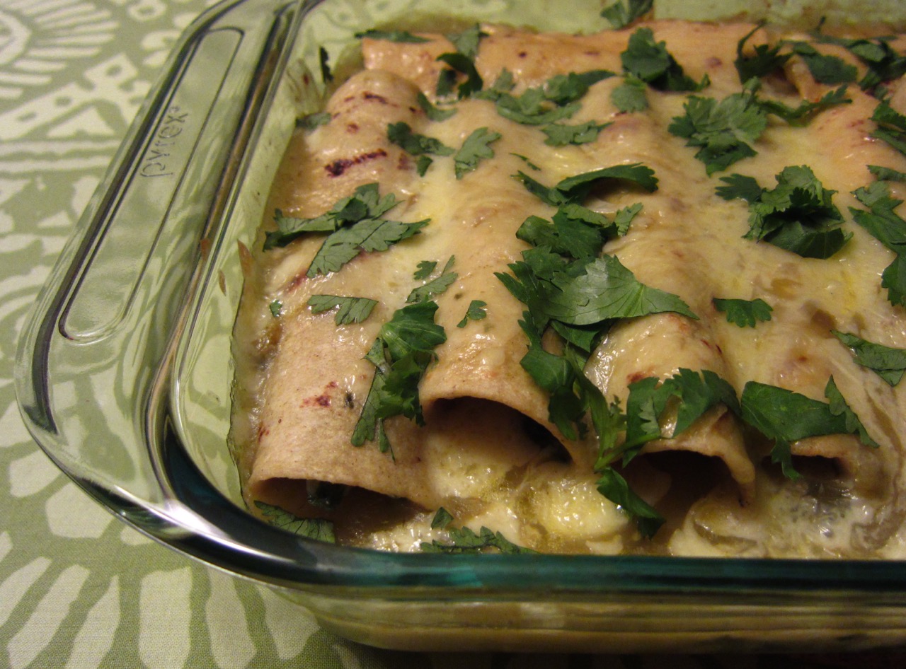 One More Taste Shrimp Enchiladas with Spinach and Goat Cheese