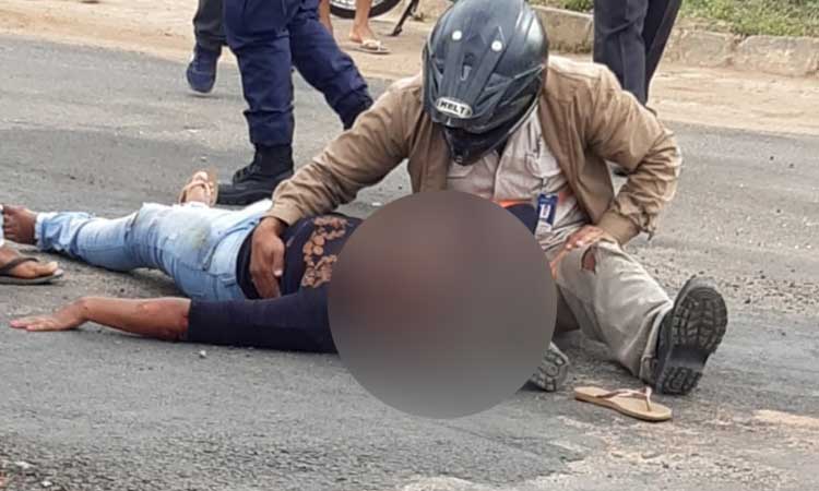 Jacobina: Quebra-molas sem sinalização gera acidente e casal fica ferido