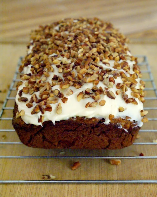 Carrot Cake Loaf with Cream Cheese Frosting