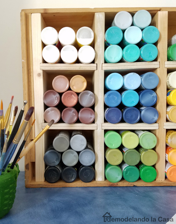 Craft Room Organization Paint Storage Box Remodelando la Casa