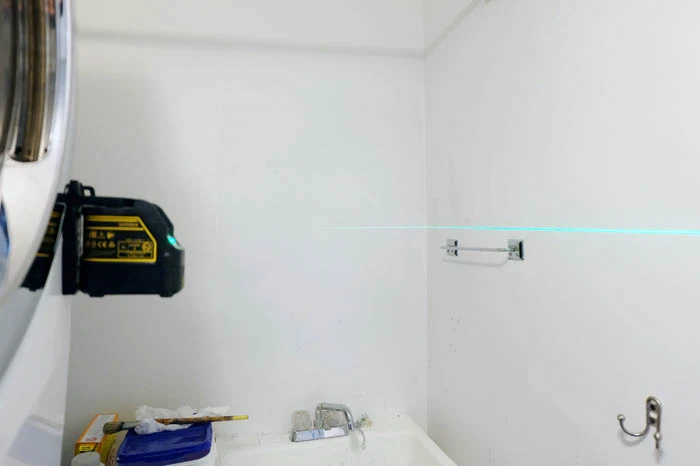 using laser level to lay out paint lines