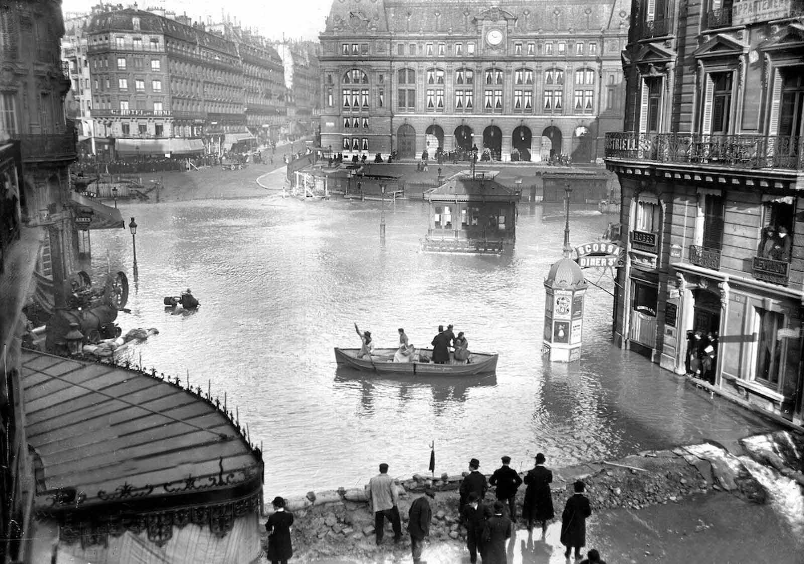 In front of Gare Saint-Lazare.