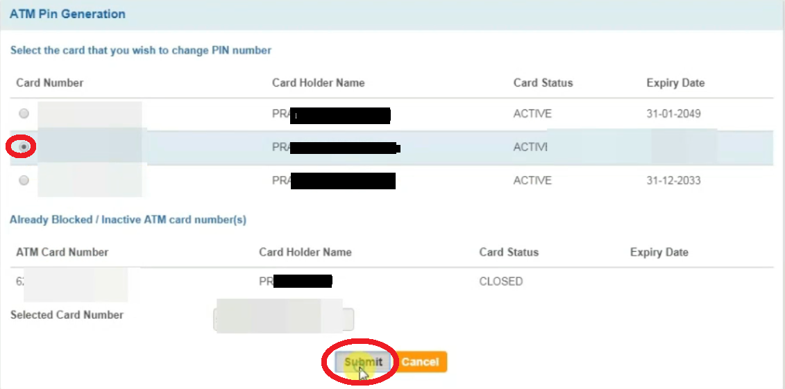 How to generate SBI ATM PIN online and activate new ATM card online?