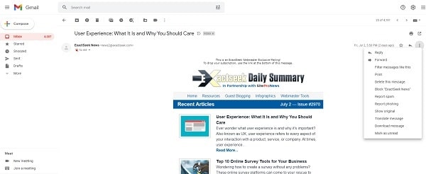 Block someone in Gmail in computer or laptop
