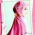 Kartun Hijab Warna Pink