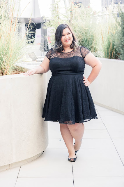 AshleyNewell.me: Little Black Dress Blogger Collab - Dressy Plus Size Look