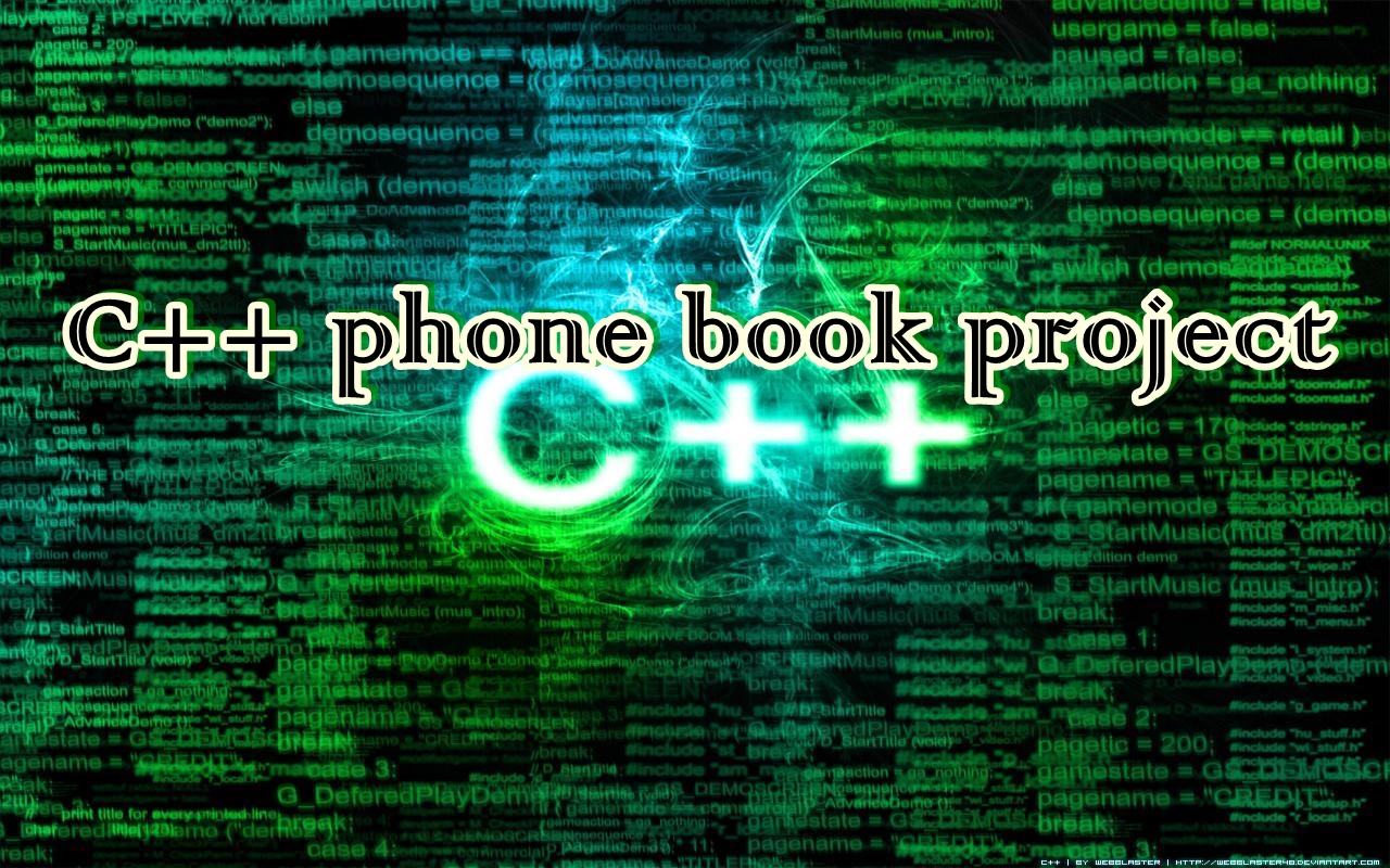 C++ Mini Phone Book Project Studyofcs Tricks , Tips , Computer