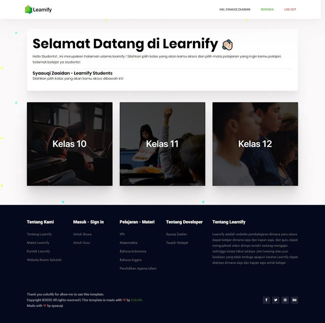 Source Code Website Edukasi ELearning Learnify