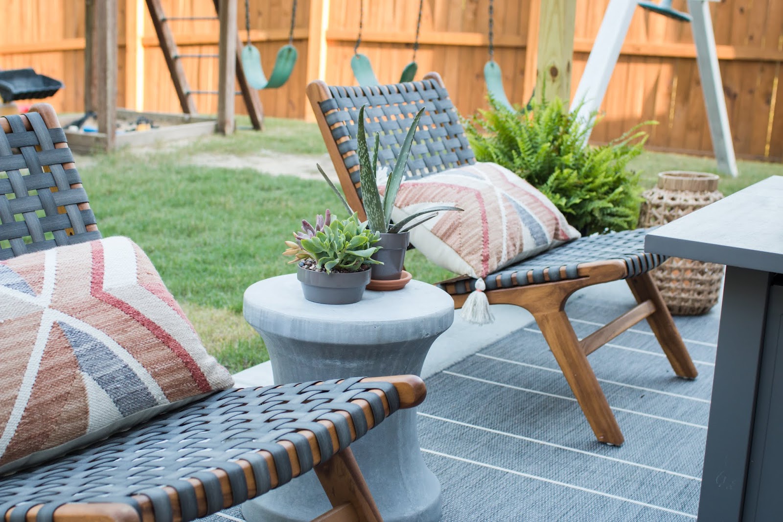 A Builder Basic Concrete Slab, Turned Pretty Patio Part I Pretty Real