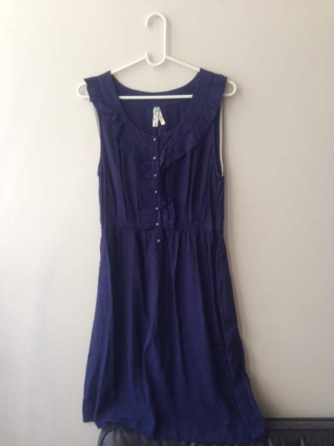 laws of general economy: Anthropologie Navy Blue Dress by Maeve