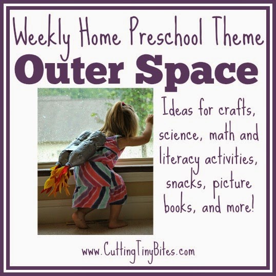 Fun outer space preschool theme for kids. Crafts, science, math, literacy, picture books, snacks, and more! Perfect amount of activities for one week of homeschool pre-k.