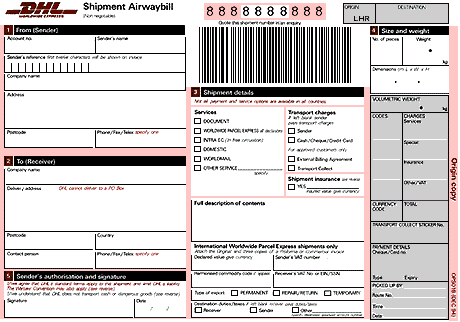 Air Waybill Form Download - Invoice Template