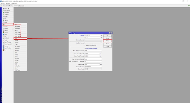 Setting DNS Server mikrotik