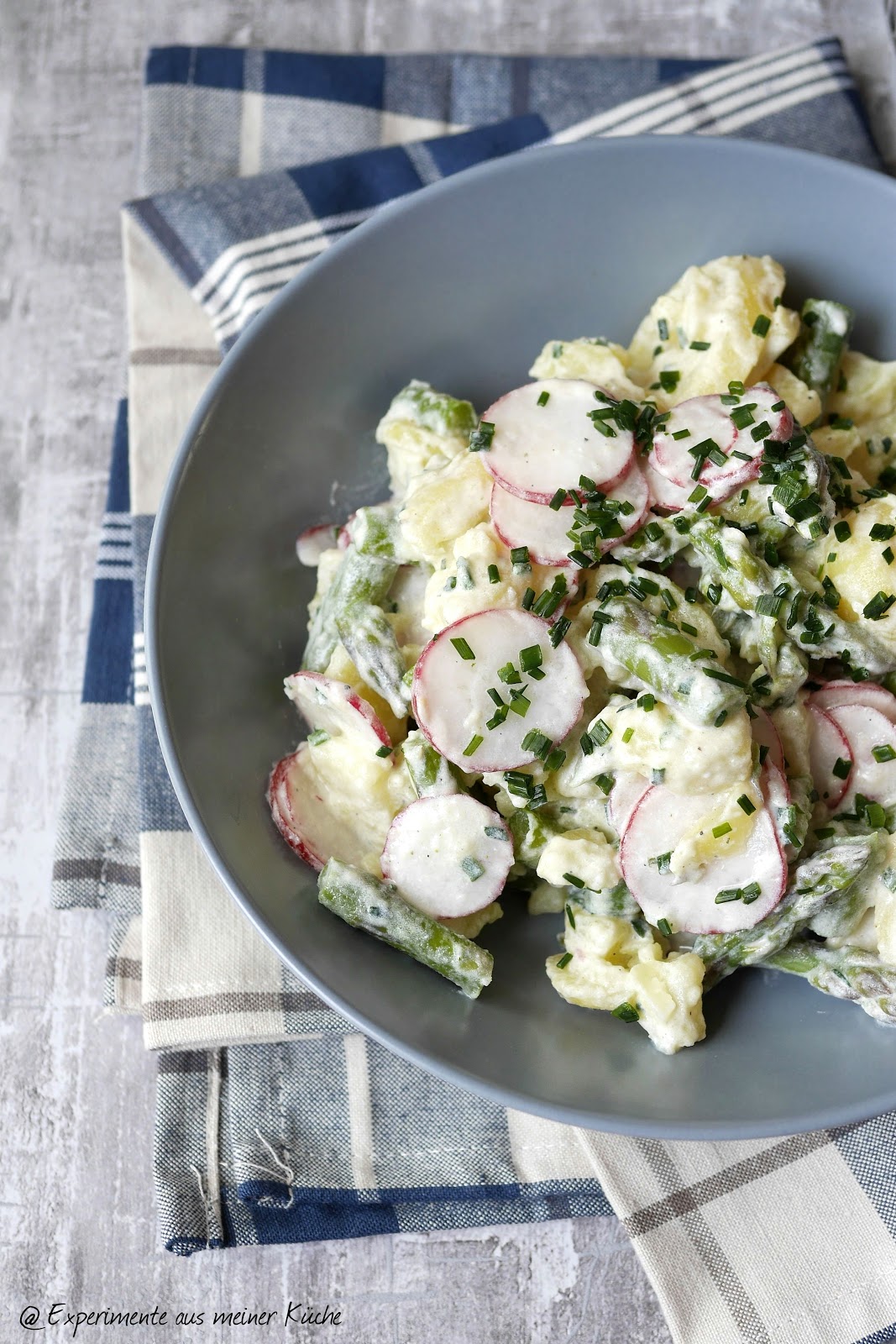 Experimente aus meiner Küche: Leichter Kartoffelsalat mit Spargel