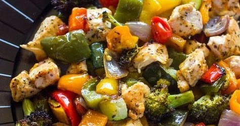 15 Minute Healthy Roasted Chicken and Veggies (One Pan) - Best Recipes