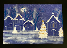 Snowy Village Scene