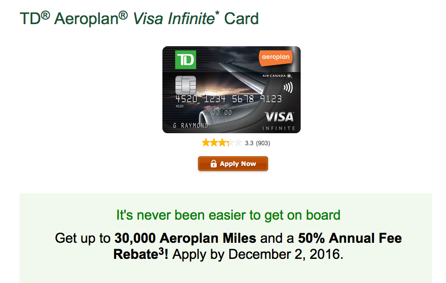 td travel bonus aeroplan