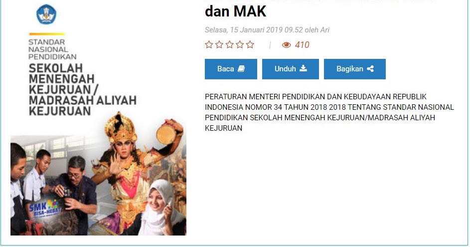 Download Permendikbud No 34 Tahun 2018 Tentang Snp Smk Dan Mak Komunitas Smk Kabupaten Grobogan