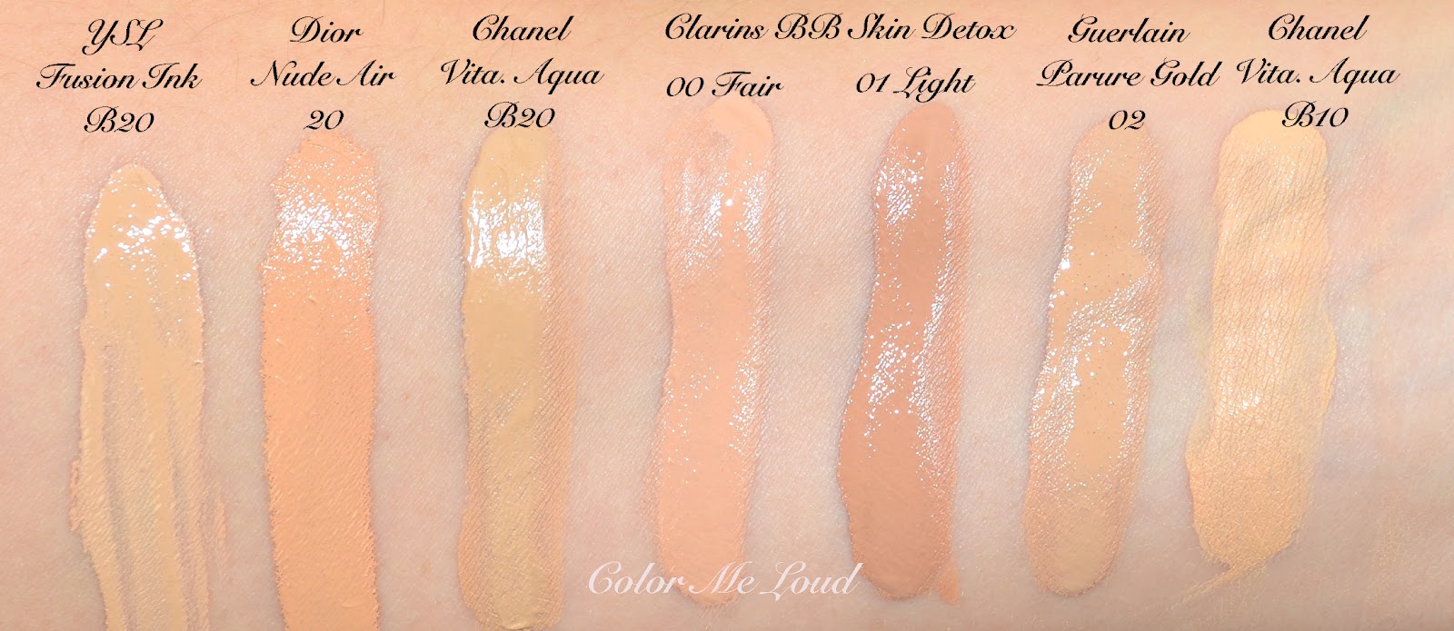 clarins bb cream swatches