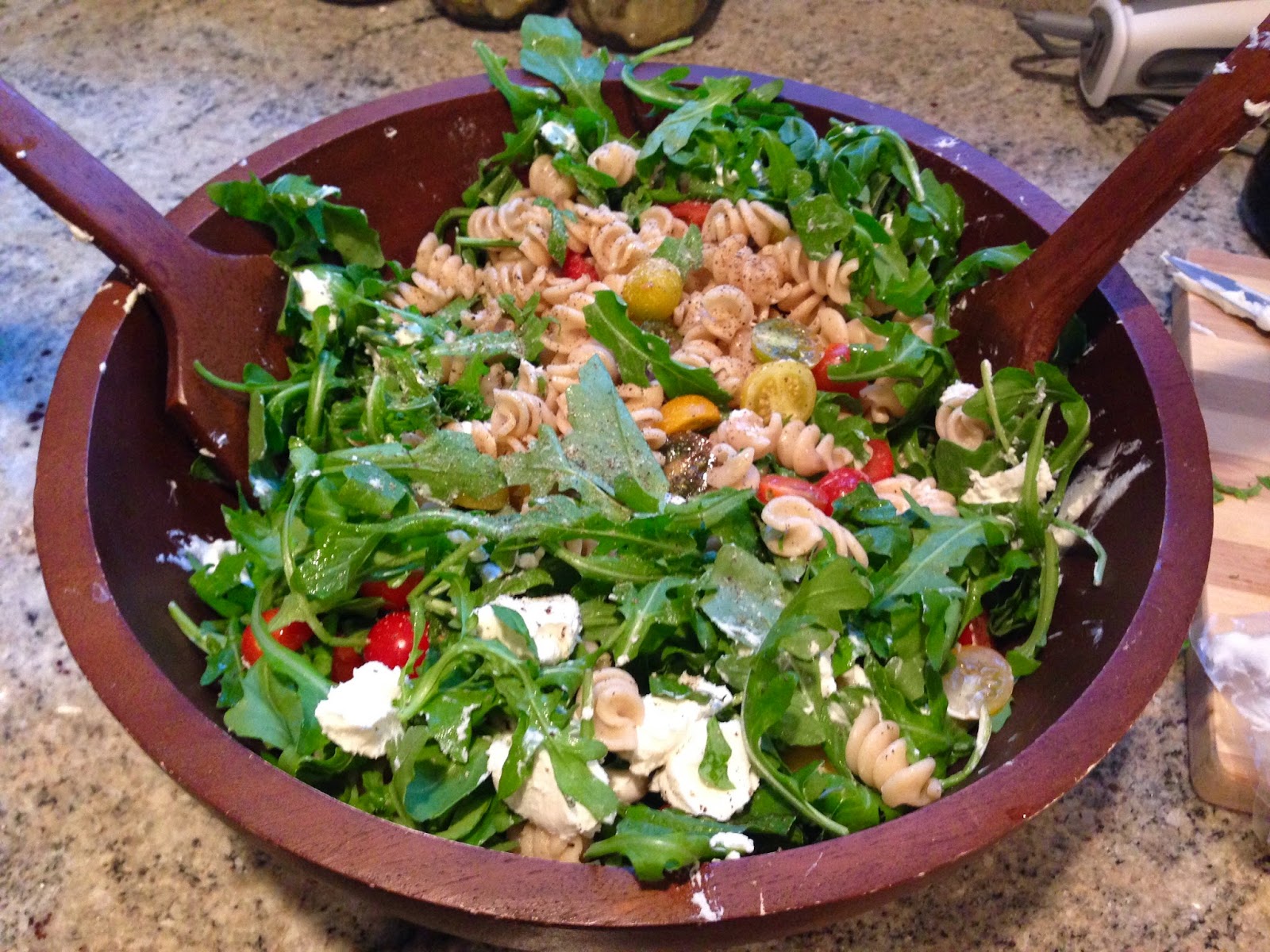 SALTWATER SEASONING Goat Cheese & Arugula Pasta Salad