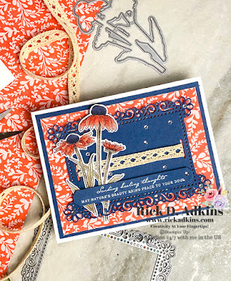 Send Healing Thoughts with this beautiful Fall sympathy/get well card using the Nature's Harvest Bundle from Stampin' Up!  Read all my tips here!