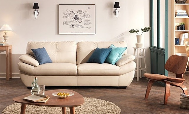 Hình ảnh cho bộ ghế sofa phòng khách nhỏ dạng văng mini với phong cách thiết kế hiện đại