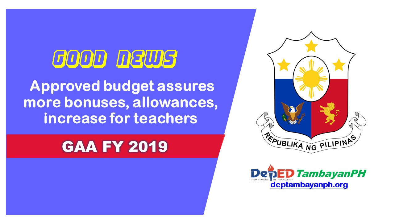 Approved budget assures more bonuses, allowance, increase for teachers