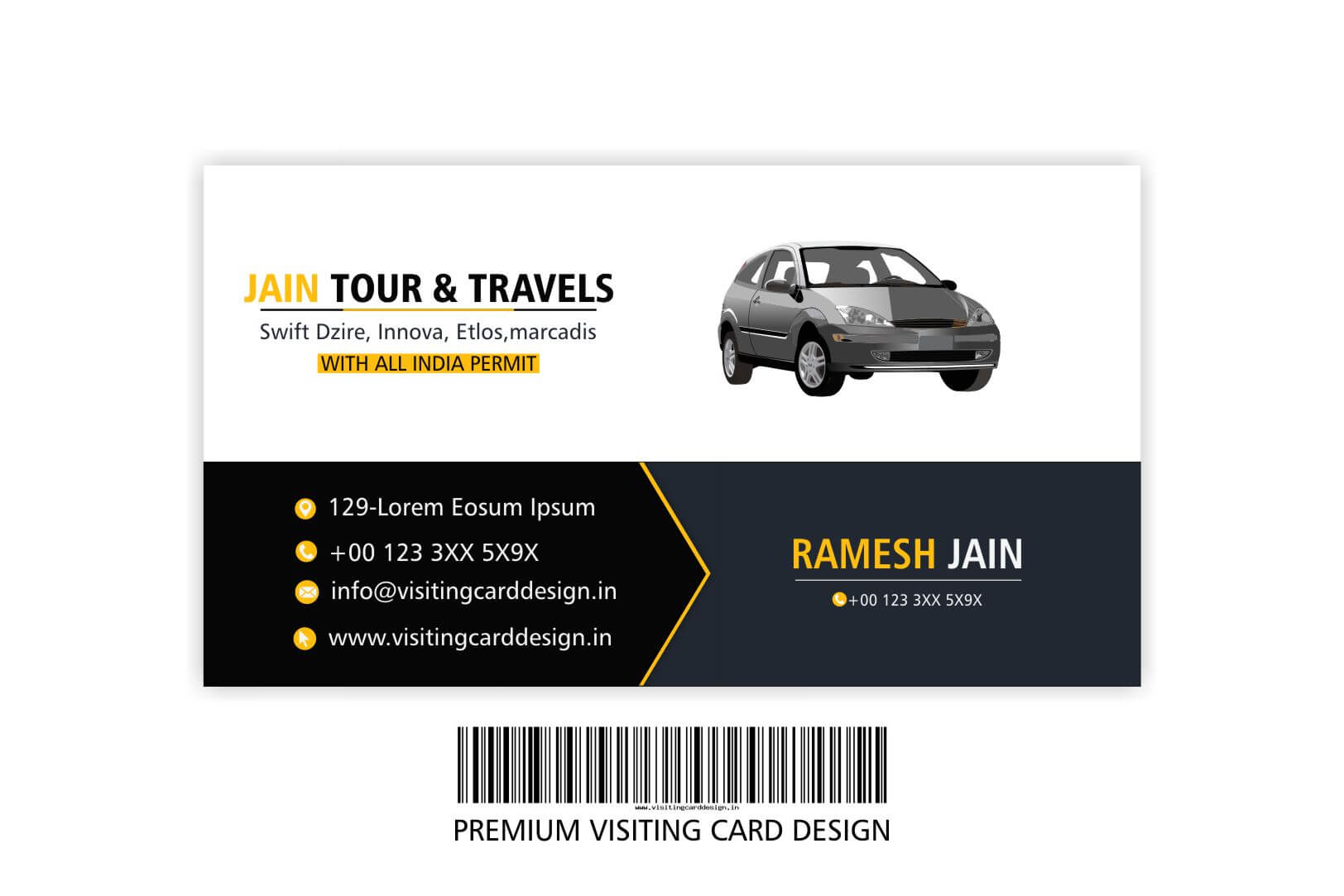 Car Travels Visiting Card Design Cdr Corel Draw Free Download 2021