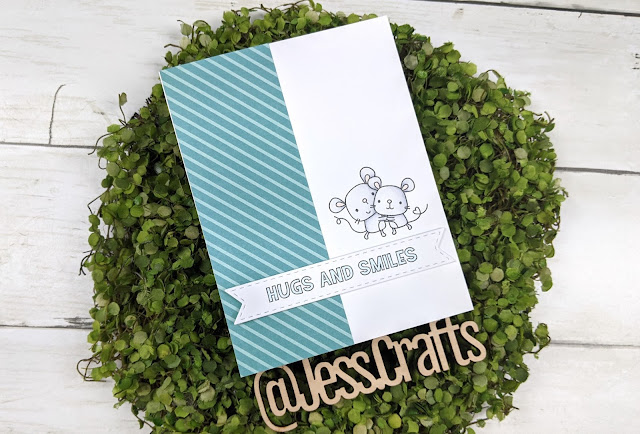Clean and Simple Card Featuring Reverse Confetti Huggable by Jess Crafts