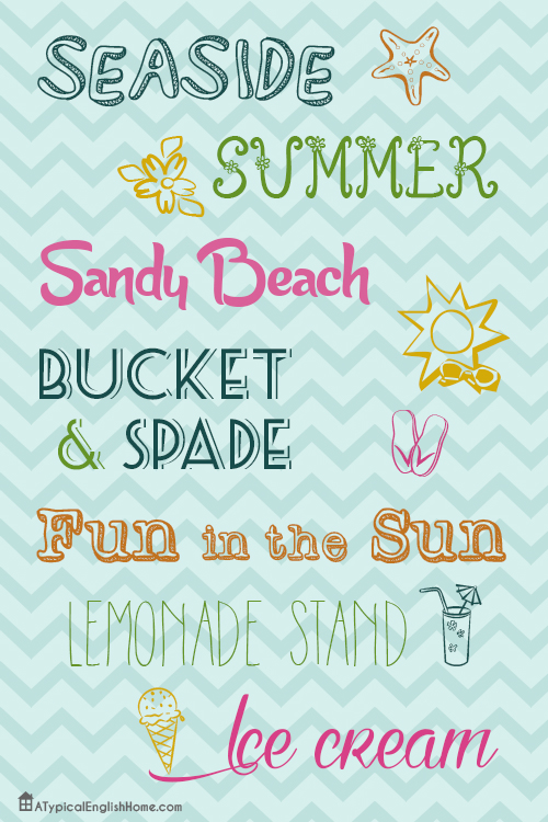 A Typical English Home: Summer Fonts