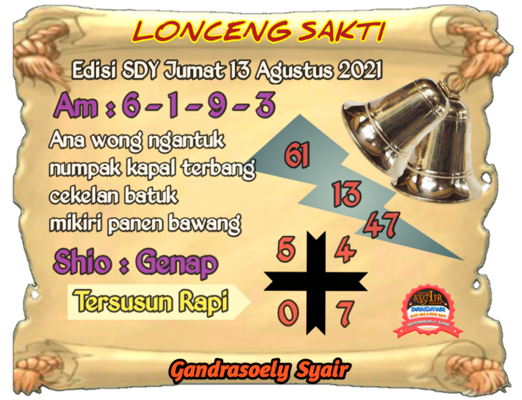 Syair Keris Sakti Hari Jumat 13 08 2021 Syair Keris Sakti