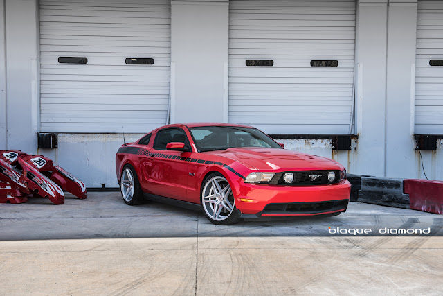 2012 Ford Mustang Fitted With 20 Inch BD-8’s in Silver - Blaque Diamond Wheels