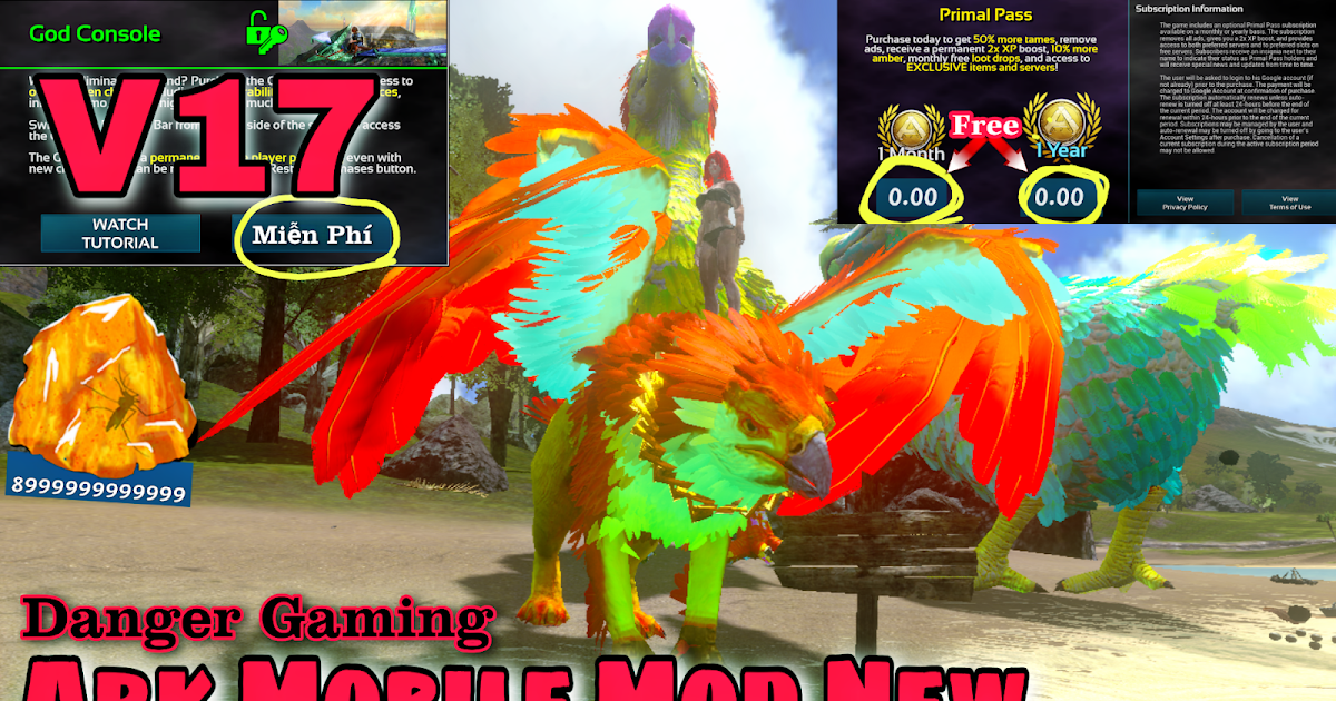 Danger Gaming: ARK MOD APK   DATA 2 0 22 (Vô Hạn Tiền Full Amber