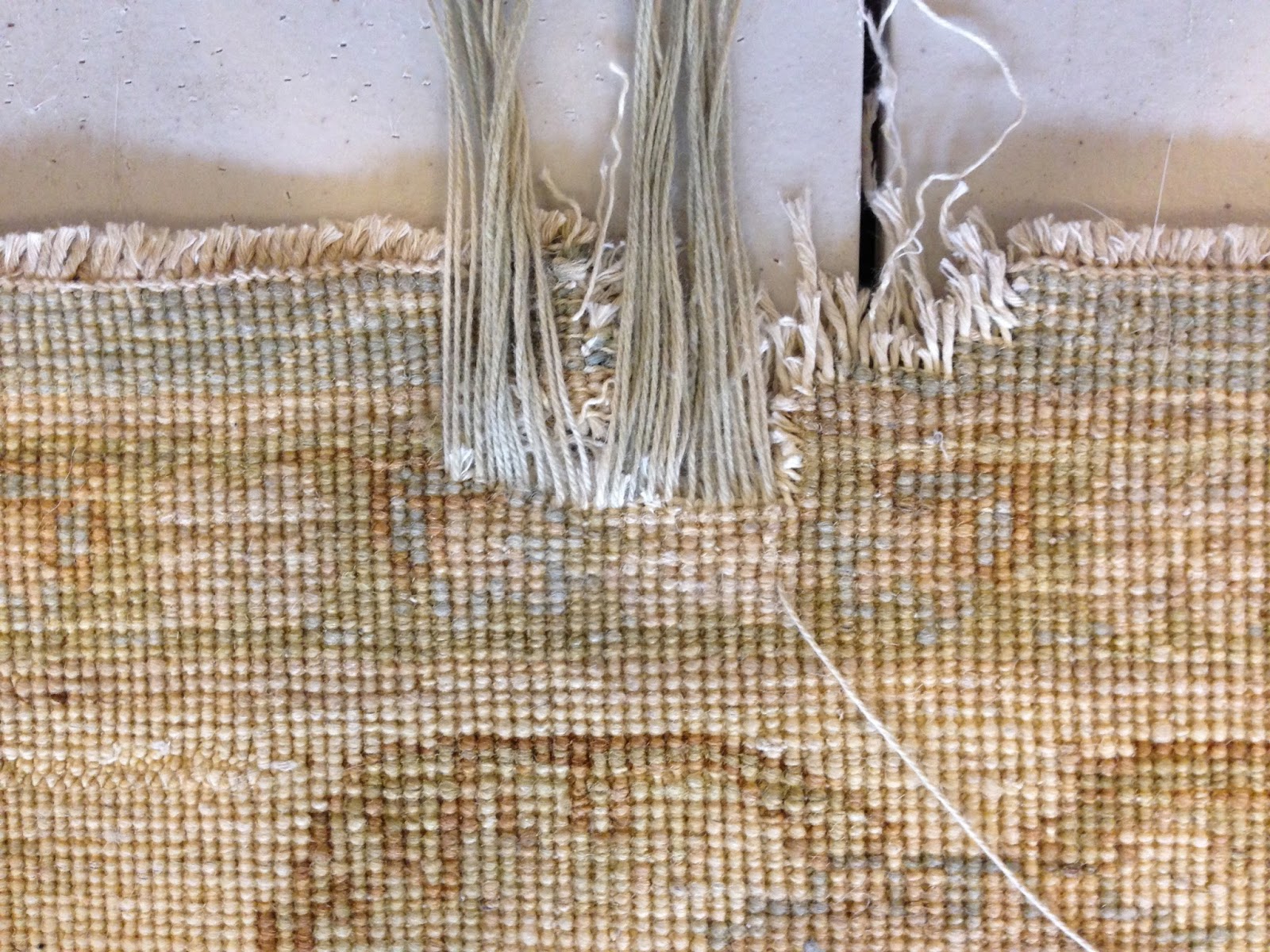 Afghan Rug Repair in progress