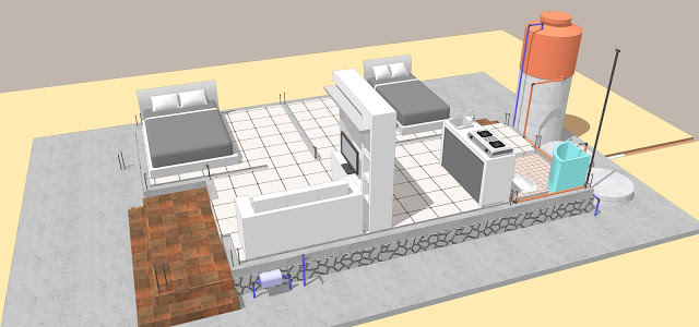 DESAIN Rumah Minimalis Sederhana 5x7 meter 2 Kamar