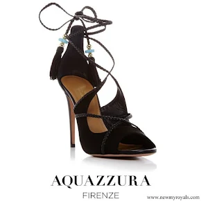 Princess Mary wore Aquazzura X Poppy Delevingne Leather Moonlight Sandals