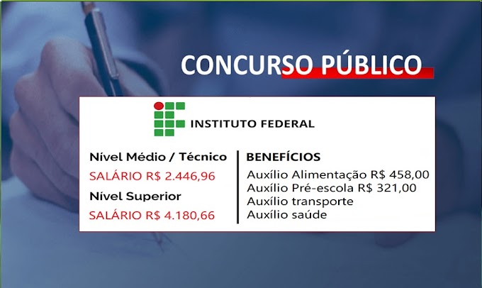 Instituto Federal tem concurso aberto para diversos cargos. Salários até R$ 4.180,66 