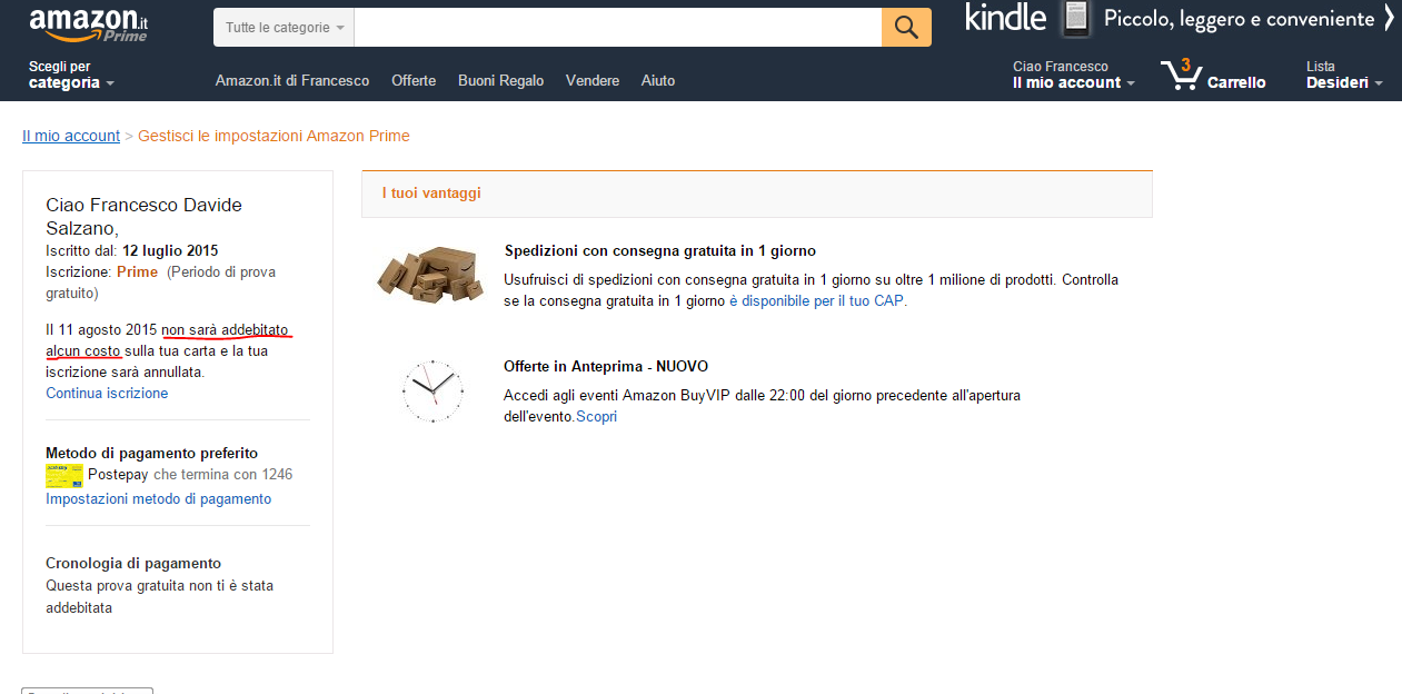 Amazon Prime Prova Gratuita Seconda Volta Come annullare l'iscrizione ad Amazon Prime ed utilizzare solo la prova