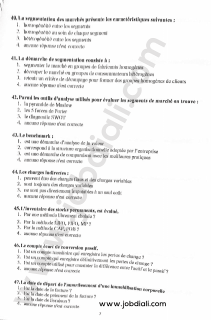 Exemple Concours Rédacteur Judiciaire 3ème grade Gestion des Entreprises - Ministère de la justice