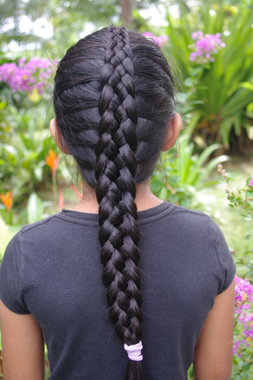 Braids Hairstyles For Super Long Hair Micronesian Girl 6 Strand 