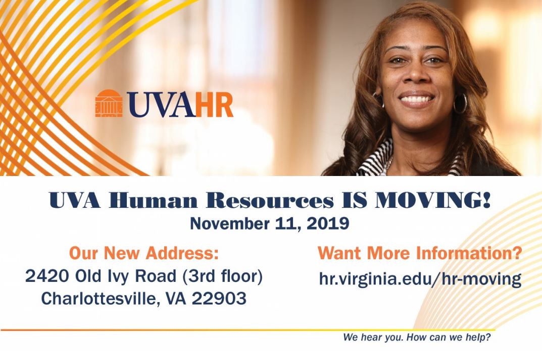 UVA Finance Reminder UVA HR is now on Old Ivy Road