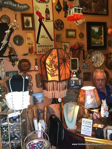 interior of Jim and Willie's Antiques and Collectibles in Duncans Mills, California