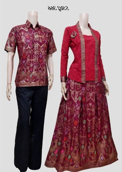 10 Model Baju Batik Muslim Couple Elegan Terbaru 2019