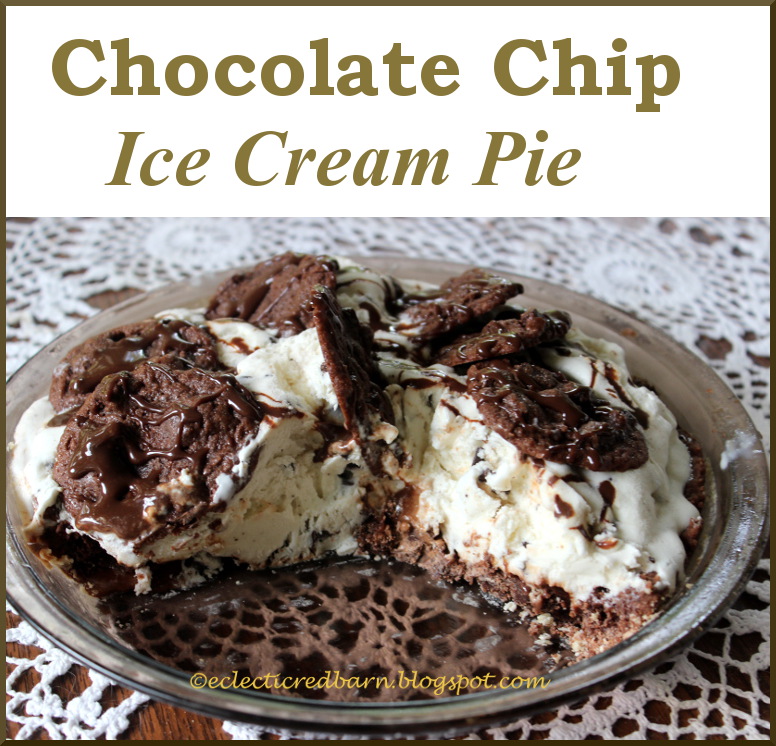 Eclectic Red Barn Double Chocolate Chip Ice Cream Pie